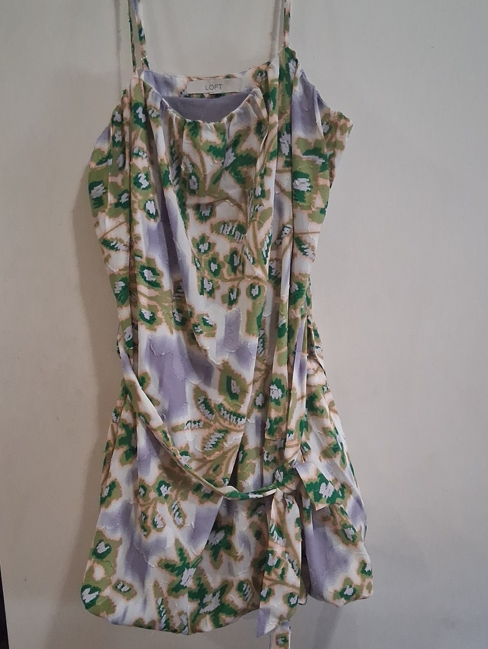 NWT Loft Floral Clip Pleated Mini Pocket Dress Size 8